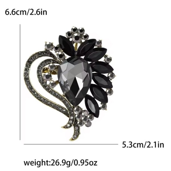 Anthropologie unique luxury diamond Red and Purple Brooch - Picture 7 of 8